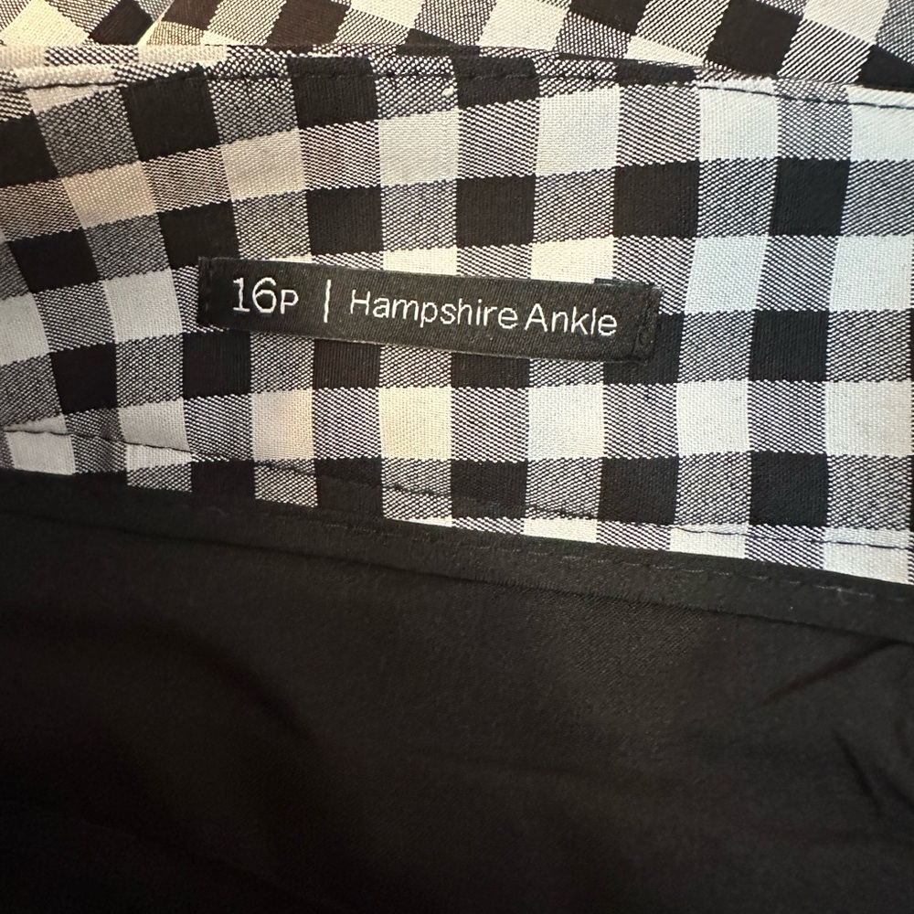 NWT TALBOTS Women's 16 Petite Hampshire Ankle Dress Pants Straight Leg Gingham - Picture 6 of 11